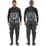 Полукомбинезон забродный NORFIN PILOT CAMO BOOTFOOT р.43-M-S с сапогами резина 83400-43-M-S